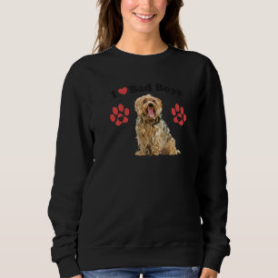 Ich liebe böse Jungs Männlicher Yorkie-Welpe-Hund Sweatshirt