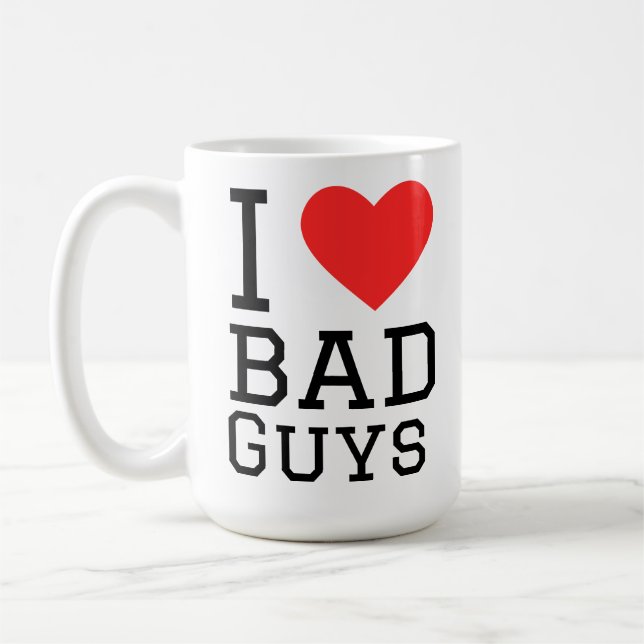 Ich liebe Bösewichte Kaffeetasse (Links)