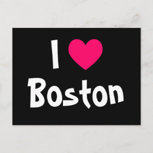 Ich liebe Boston Postkarte