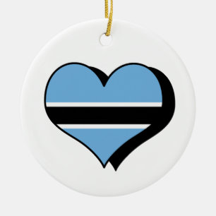 Ich liebe Botswana-Schmuck Keramik Ornament