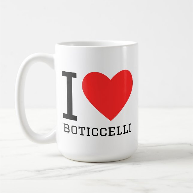 Ich liebe Botticelli Kaffeetasse (Links)