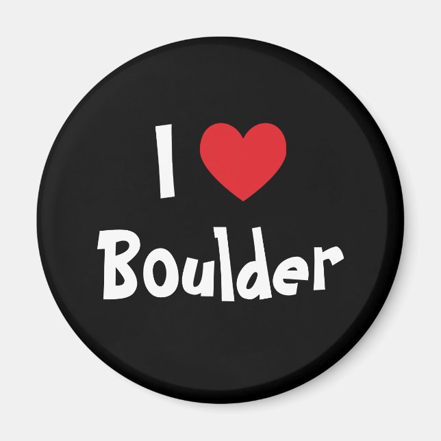 Ich liebe Boulder Magnet (Vorne)