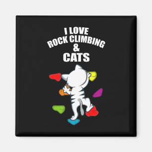 Ich Liebe Boulderen Und Katzen Boulderer Und Katze Magnet