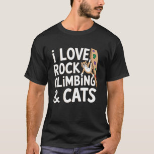 Ich liebe Bouldering und Katzen lieben lustige Kat T-Shirt