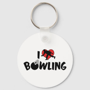 Ich liebe Bowling Schlüsselanhänger