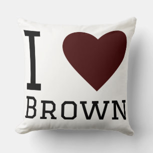 Ich liebe Braun  Kissen