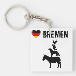 Ich Liebe Bremen mit der Vier-Musiker-Schlüsselket Schlüsselanhänger