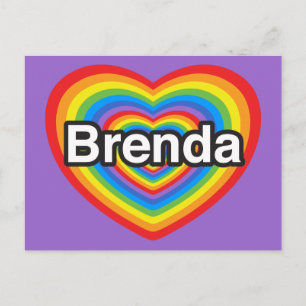 Ich Liebe Brenda. Ich Liebe dir Brenda. Herz Postkarte