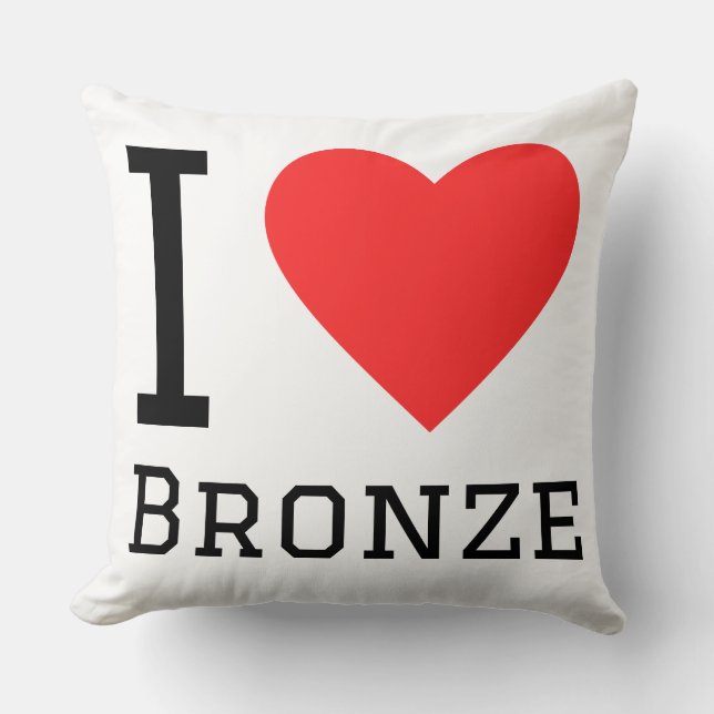Ich liebe Bronze Kissen (Vorderseite)