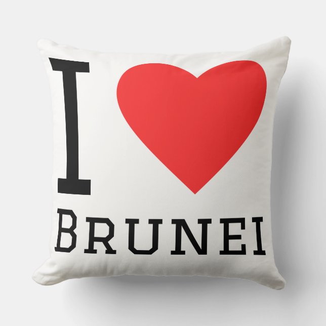 Ich liebe Brunei  Kissen (Vorderseite)