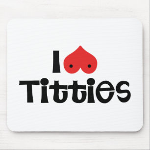 Ich liebe Brüste Mousepad