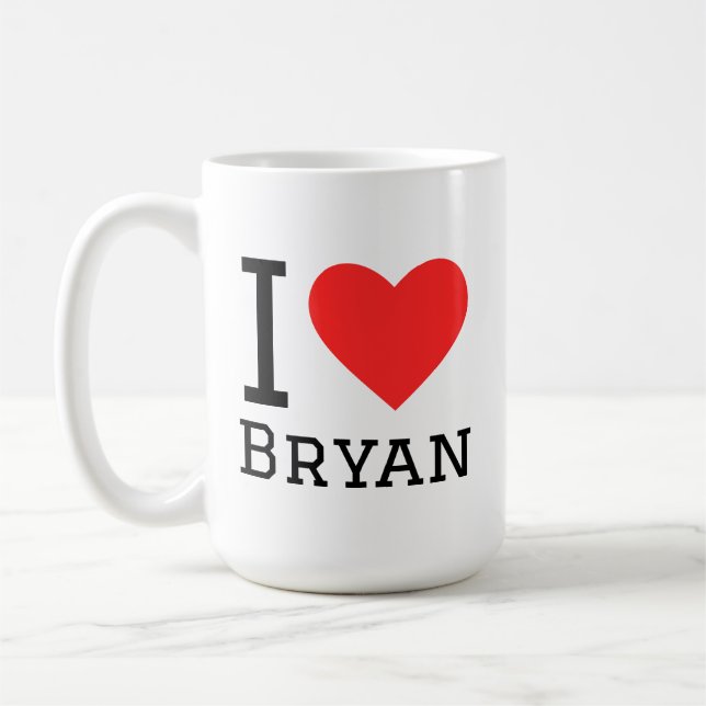 Ich liebe Bryan  Kaffeetasse (Links)