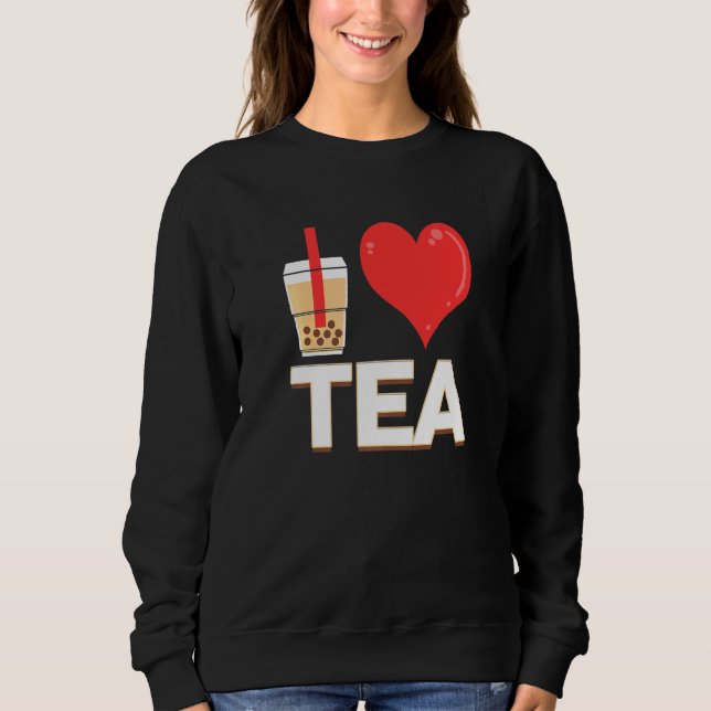 Ich liebe Bubble Tea Bubble Tea Sweatshirt (Vorderseite)