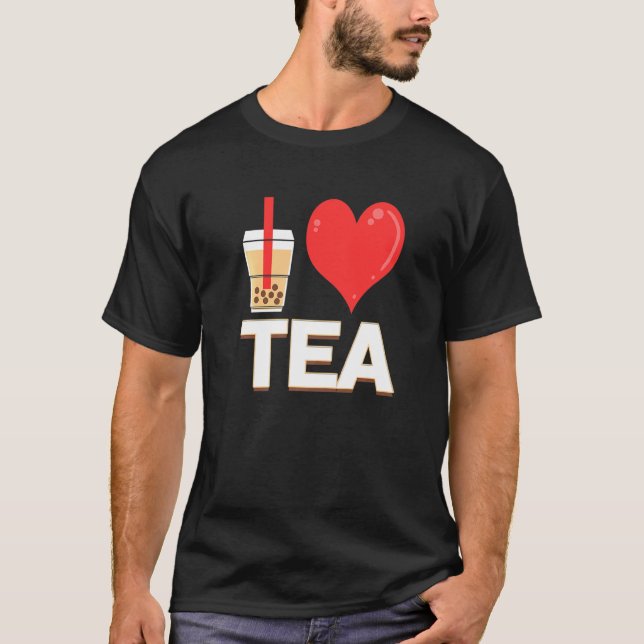 Ich liebe Bubble Tea Bubble Tea T-Shirt (Vorderseite)