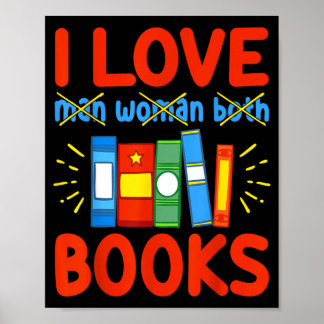 Ich liebe Bücher Lustiges Aroace Leser Buchliebhab Poster