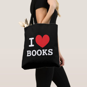 Ich liebe Bücher Schulter-Tragetasche für Bücherli