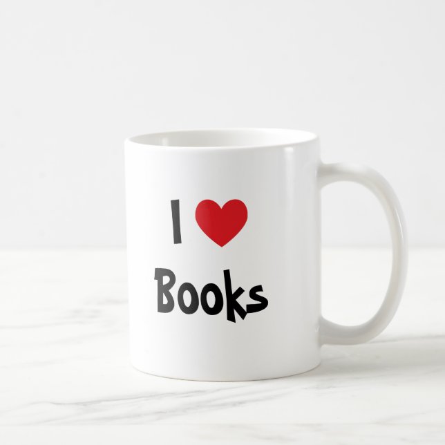 Ich liebe Bücher Tasse (Rechts)