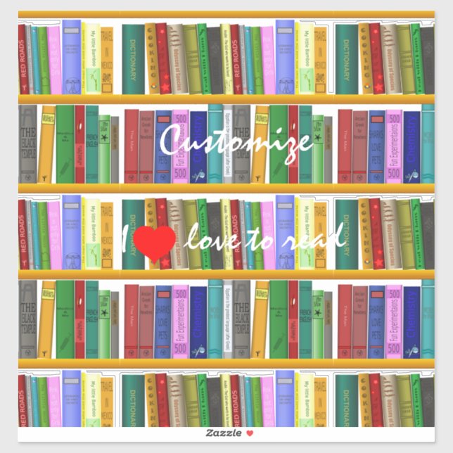 Ich Liebe, Bücher Thunder_Cove lesen Aufkleber (Blatt)