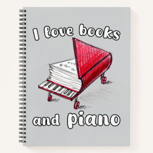 Ich Liebe Bücher und Klavier, authentische Freehan