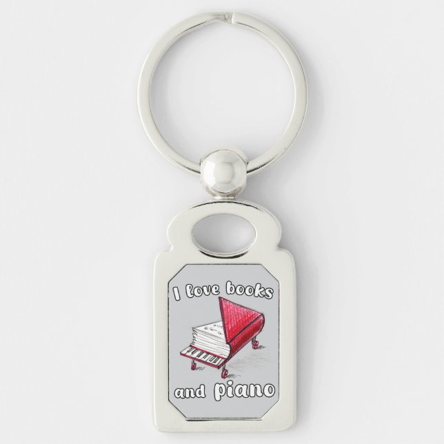 Ich Liebe Bücher und Klavier, authentische Freehan Schlüsselanhänger (Vorderseite)