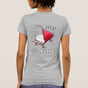 Ich Liebe Bücher und Klavier, authentische Freehan T-Shirt