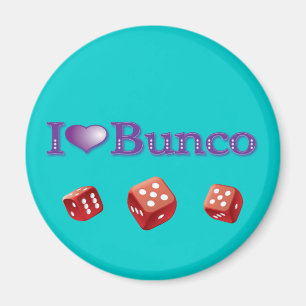 Ich Liebe Bunco mit Red Dice Magnet