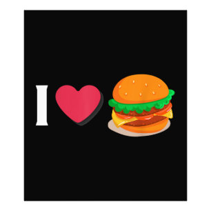 Ich liebe Burger Cheeseburger ungesunde Ernährung Fotodruck