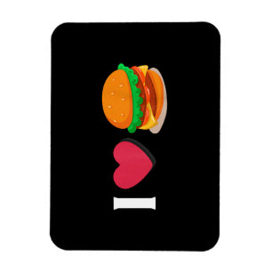 Ich liebe Burger Cheeseburger Ungesunde Ernährung Magnet