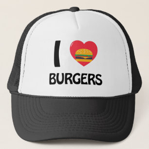 Ich liebe Burger Truckerkappe