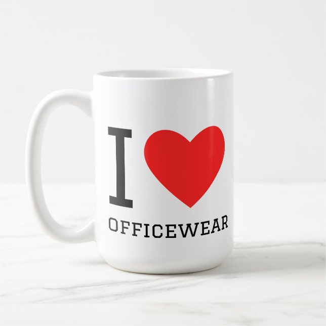 Ich liebe Büro-Outfits Kaffeetasse (Links)