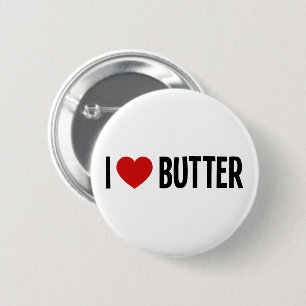 Ich liebe Butter • Ich liebe Butter runder Knopf Button