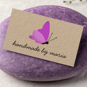 Ich liebe Butterfly Handmade By Name und Social Me Visitenkarte