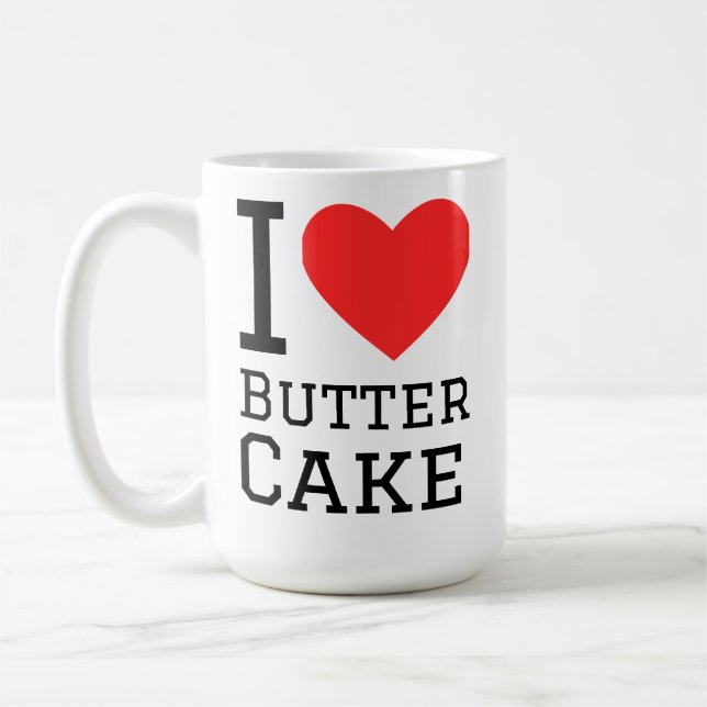 Ich liebe Butterkuchen  Kaffeetasse (Links)