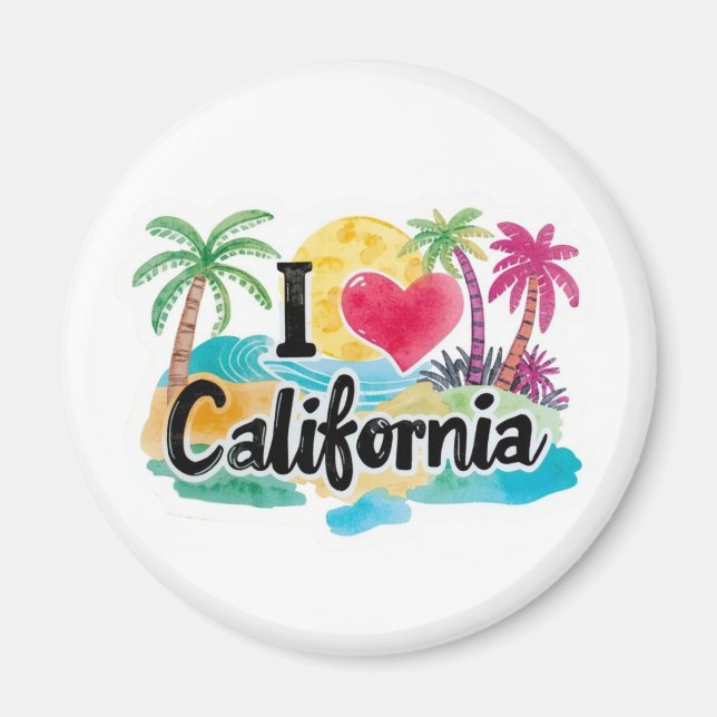 Ich liebe California  Magnet (Vorne)