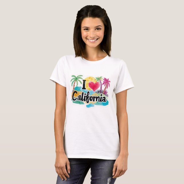 Ich liebe California  T-Shirt (Vorne ganz)