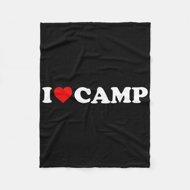 Ich liebe Camp - Herz  Fleecedecke (Vorderseite)