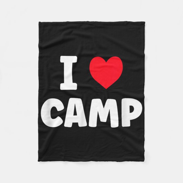 Ich liebe Camp Sommercamp Glamping  Fleecedecke (Vorderseite)