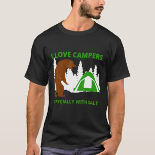 Ich liebe Camper Lustiger sarkastischer Bär Campin T-Shirt
