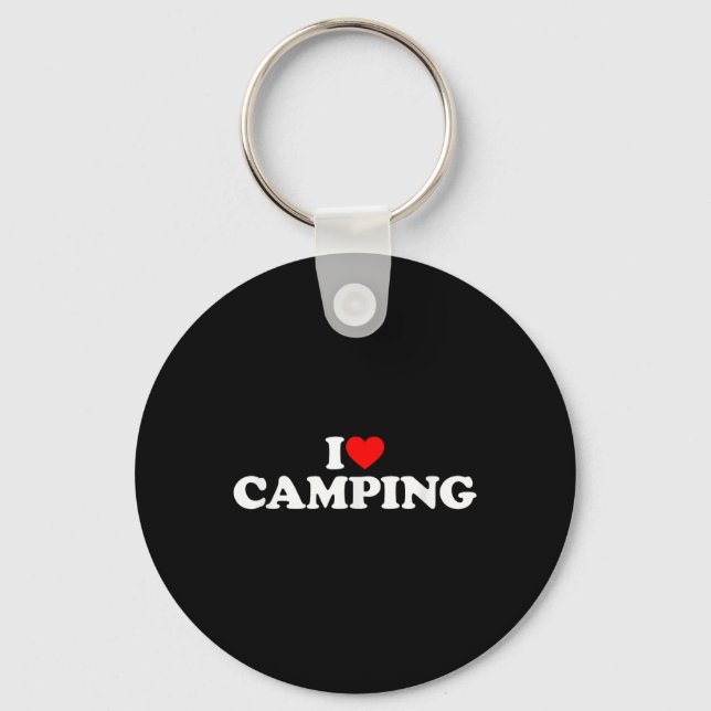 Ich liebe Camping  Schlüsselanhänger (Vorderseite)