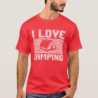 Ich liebe Camping Vintage T-Shirt