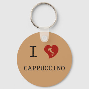Ich liebe Cappuccino Vintage Schlüsselanhänger