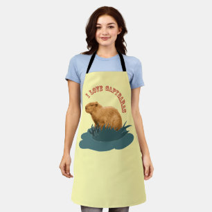Ich liebe Capybaras Allover-Druckschürze Schürze