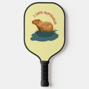 Ich liebe Capybaras Niedliches Capybara-Fan Pickleball Schläger