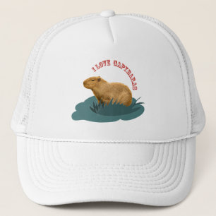 Ich liebe Capybaras Niedliches Capybara-Fan Truckerkappe