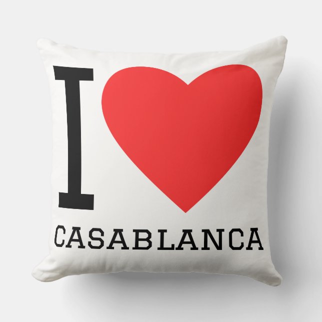 Ich liebe Casablanca Kissen (Vorderseite)