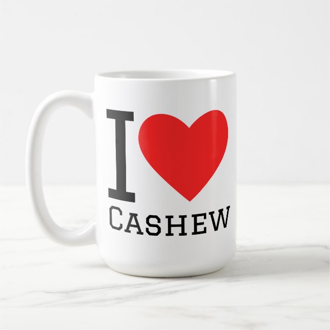 Ich liebe Cashewnuss Kaffeetasse (Links)