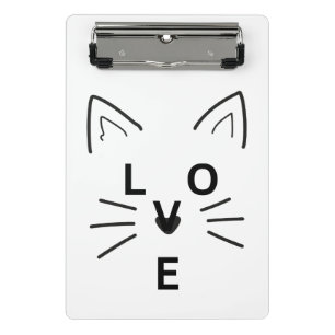Ich Liebe Cat Niedlich Meow Meow Mini Klemmbrett