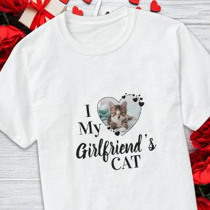 Ich Liebe Cat Personalisiert Foto meiner Freundin T-Shirt