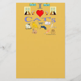 Ich Liebe Cat's Briefpapier