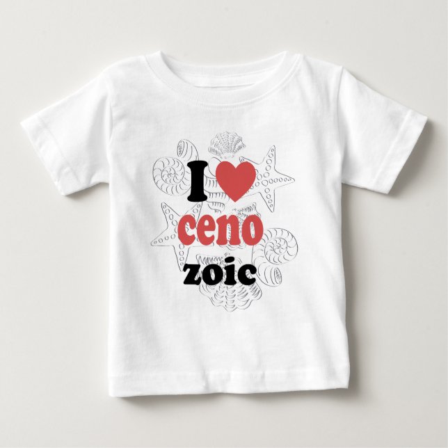 Ich Liebe Cenozoic lustiges Zitat für Wissenschaft Baby T-shirt (Vorderseite)